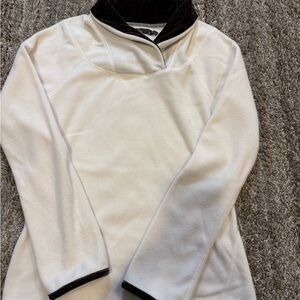 Prana Cream and Black Cowl Neck Sweater